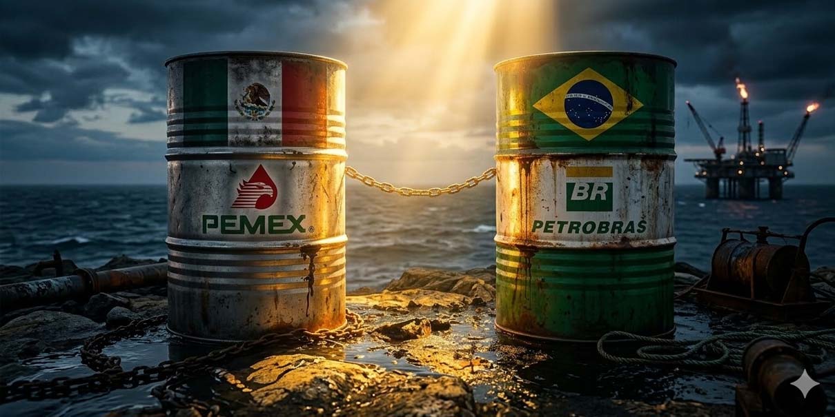 Lula propone alianza Petrobras–Pemex para explorar petróleo en el Golfo de México