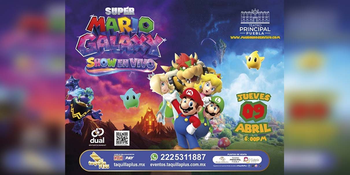 Mario Galaxi y sus amigos intergalácticos llegan a Puebla con show en vivo