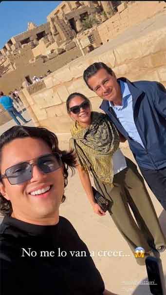 Influencer poblano relata su encuentro en Egipto con el expresidente Enrique Peña