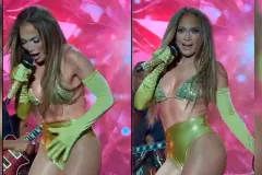 VIDEO. Jennifer Lopez sufre percance con su vestuario en pleno concierto 