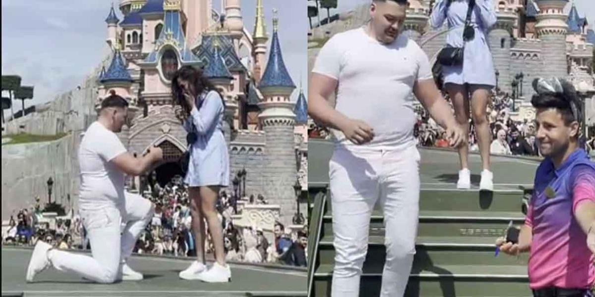 Trabajador de Disneyland impide propuesta de matrimonio VIDEO se hace viral