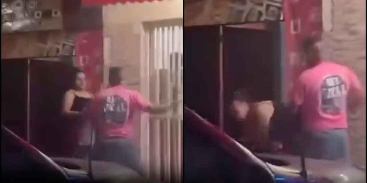 Video. Presunto policía municipal de Ocosingo, Chiapas golpea a su esposa en la calle