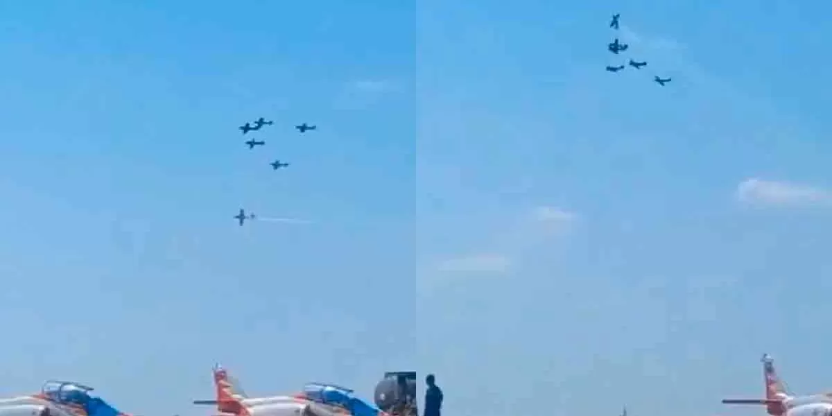 Accidente entre dos aviones durante un desfile deja un muerto en Portugal