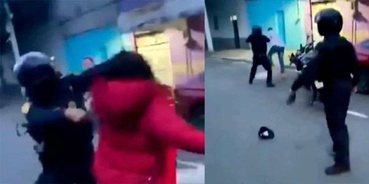 VIDEO. En la CdMx, policía y hombre se enfrentan a puño “limpio” en plena calle