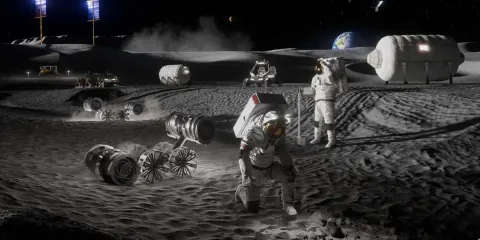 Así será la base lunar de la NASA en el polo sur de la Luna