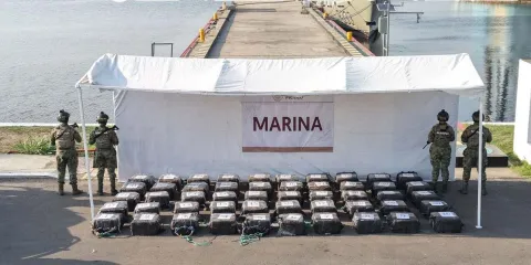 Marina asegura 1.5 toneladas de narcóticos en Chiapas; hay cinco detenidos